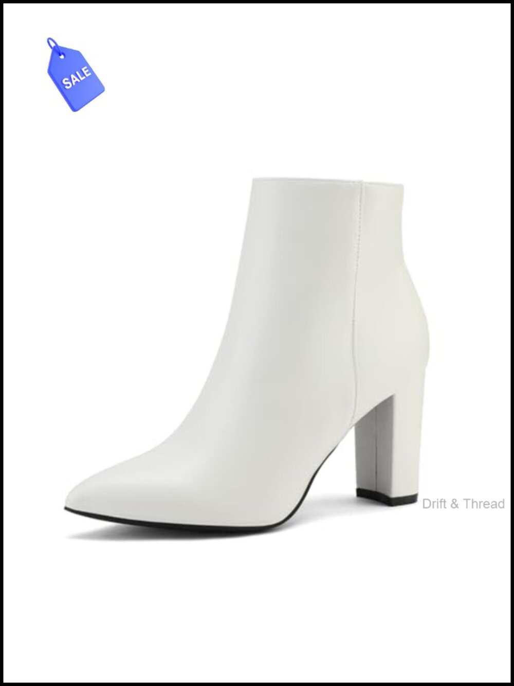 Women's Faux Leather Ankle Booties Chunky Heel